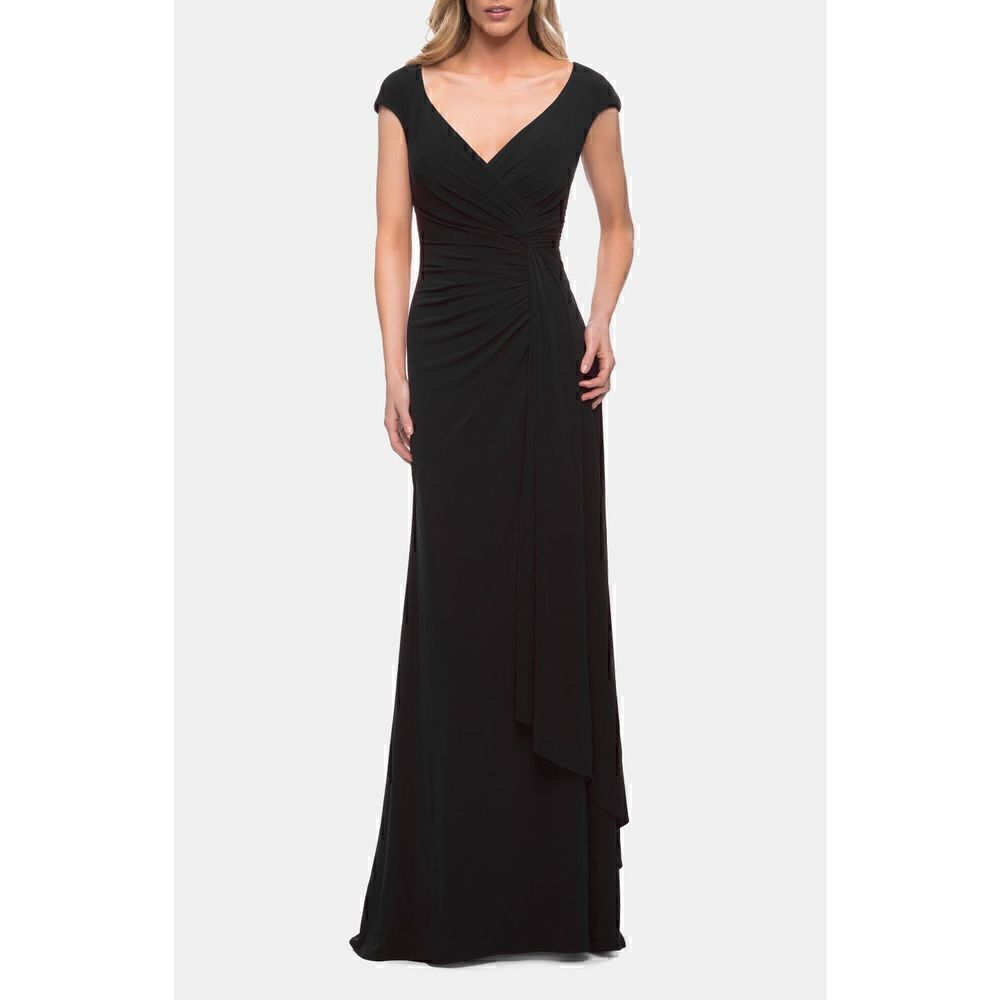 La Femme Knot at Waist Jersey Dress